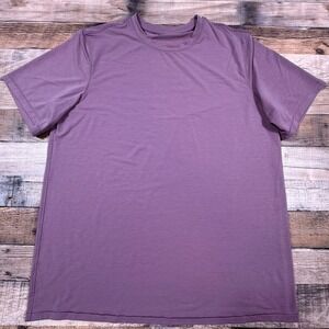 Lululemon Womens Short Sleeve Athletic T-Shirt Purple Mauve Crew Neck Yoga Top